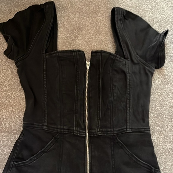 We The Free Black Denim Jumpsuit Size XS - Picture 4 of 8